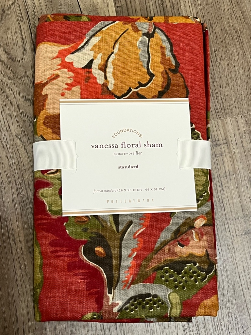 Pottery Barn Foundations Vanessa Floral Sham in a standard size NWT